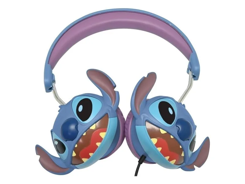 Lexibook Disney Stitch hopfällbara hörlurar med sladd HP015D