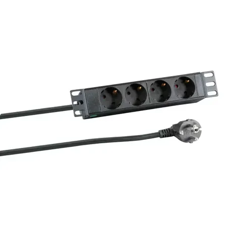 EFB Elektronik EK631DE.10 grenuttag, 4 uttag, 2 m, inomhus, svart