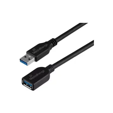 MediaRange MRCS241 USB-kabel, USB-A till USB-A, 5 m, svart