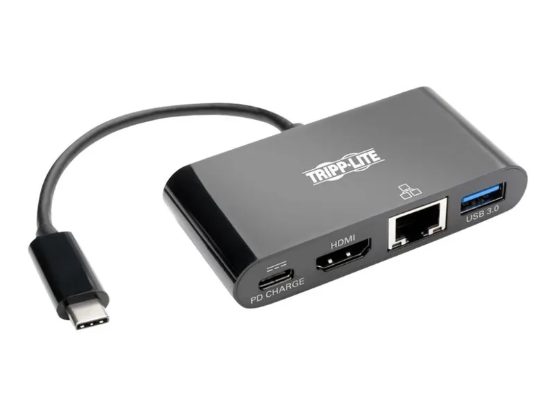 Eaton Tripp Lite multiportadapter USB-C till HDMI med USB-A-hubb och Gigabit Ethernet