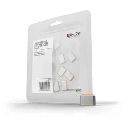 Lindy 40440 portblockerare USB Type-C orange 10 st
