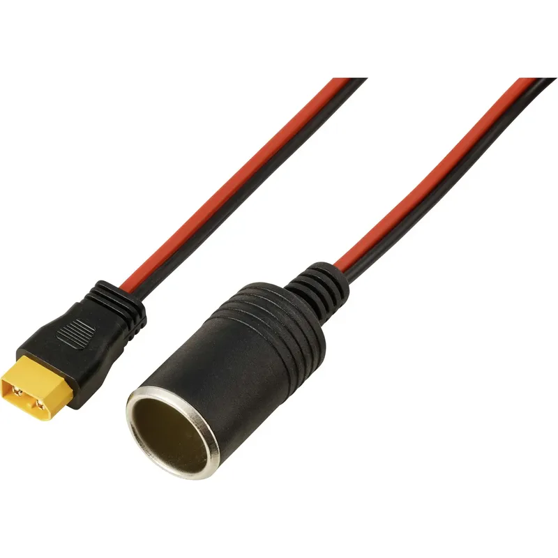 Cigarettändare på XT60-kabel 2 M. TC-13619284 Svart, Röd TRU COMPONENTS Innehåll: 1 st