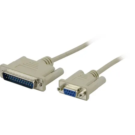 DELTACO - modemkabel - DB-25 till DB-9