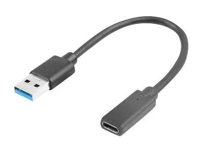 Lanberg - USB-adapter - USB typ A (hane) till USB-C (hona) - USB 3.1 Gen1 OTG - 15 cm - svart