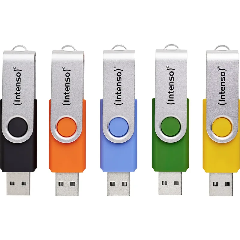 Intenso Office Line USB-minne Box 16 GB Gul, Grön, Svart, Blå, Orange 3543575 USB 3.2 Gen 1