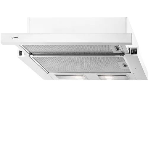 Gram EFU 603-90 utdragbar köksfläkt, vit