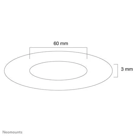 Neomounts FPMA-CRW6 takfäste för LCD-skärm, vit