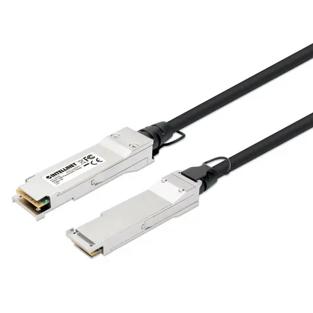 Intellinet 508506 InfiniBand- och fiberoptisk kabel 1 m QSFP+ svart, silver