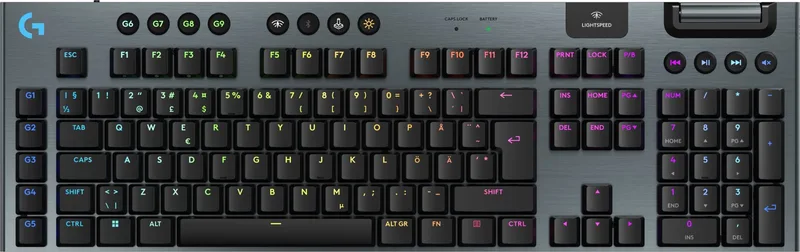 Logitech G915 X LIGHTSPEED -lågprofils gamingtangentbord