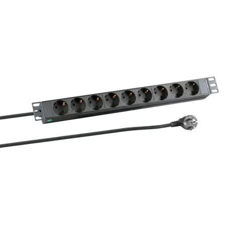 EFB Elektronik EK622DE.1 grenuttag, 9 uttag, 2 m, inomhus, svart