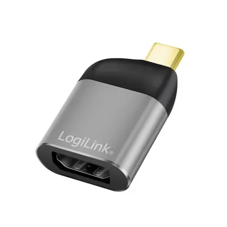 LogiLink CUA0204 adapter USB-C till DisplayPort, svart/grå
