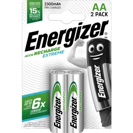 Energizer Accu Recharge Extreme laddningsbart batteri AA 2300 mAh, 2-pack