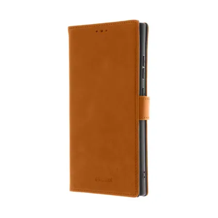 Premium flip-fodral Galaxy S25 Ultra brun