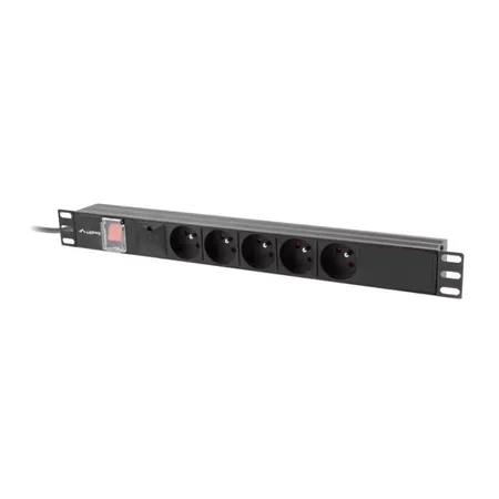 Lanberg strömförsörjningslist 2 m, 5x230PDU-05E-0200-IEC-B, rack 1U