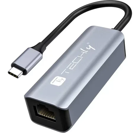 Techly USB-C till RJ45-adapter, 10/100/1000 Mbit/s