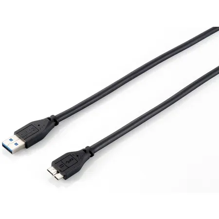 Equip 128397 USB-kabel USB 3.2 Gen 1 1,8 m USB A Micro-USB B Svart