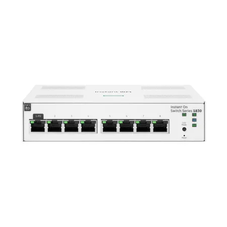 HPE Aruba Networking Instant On 1830 switch, 8 portar Gigabit, hanterad L2