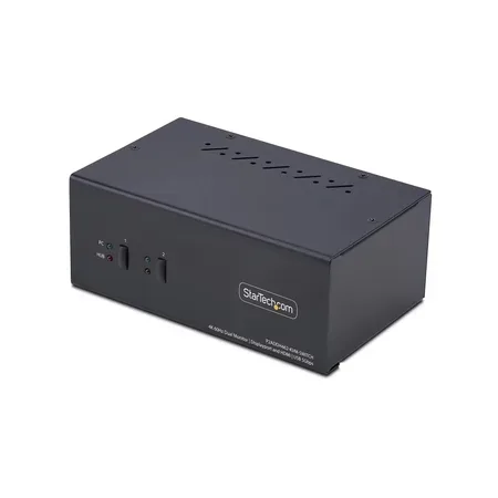 StarTech.com 2-portars KVM-switch för två skärmar, DisplayPort och HDMI, 4K 60 Hz