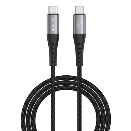 4smarts USB-C-kabel PrimeCord 60 W 1,5 m, svart