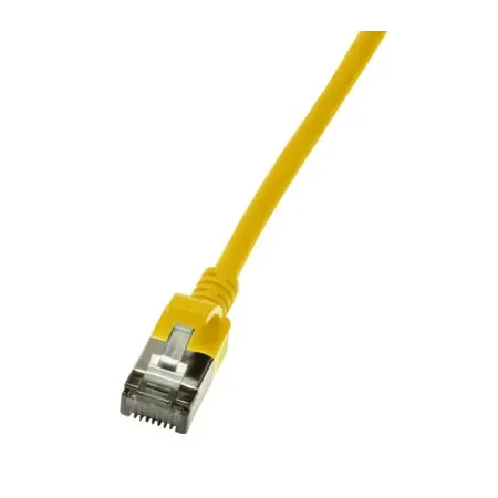 LogiLink CQ9017S SlimLine nätverkskabel CAT 6a U/FTP, 0,3 m, gul