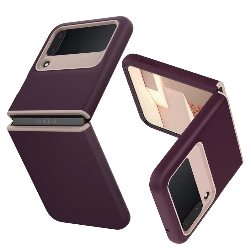 Samsung Galaxy Z Flip 4 Skal Nano Pop Burgundy Bean