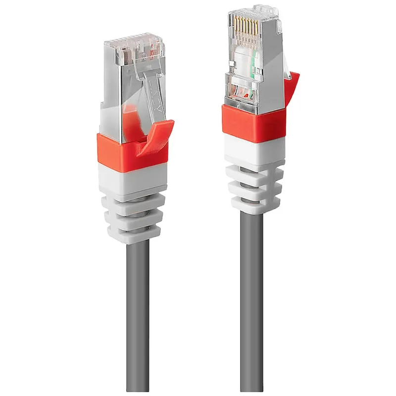 LINDY 45355 RJ45 Nätverkkabel, Patchkabel CAT 6A S/STP 5.00 m Grå Halogenfri 1 st