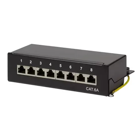 LogiLink NP0018B patchpanel, 8 portar, Cat6a