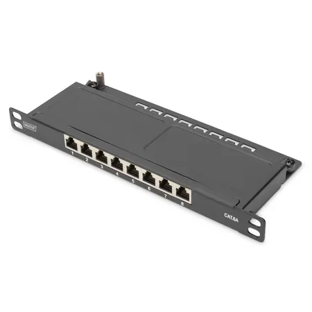 Digitus patchpanel 0,5U 10 tum, 8 portar