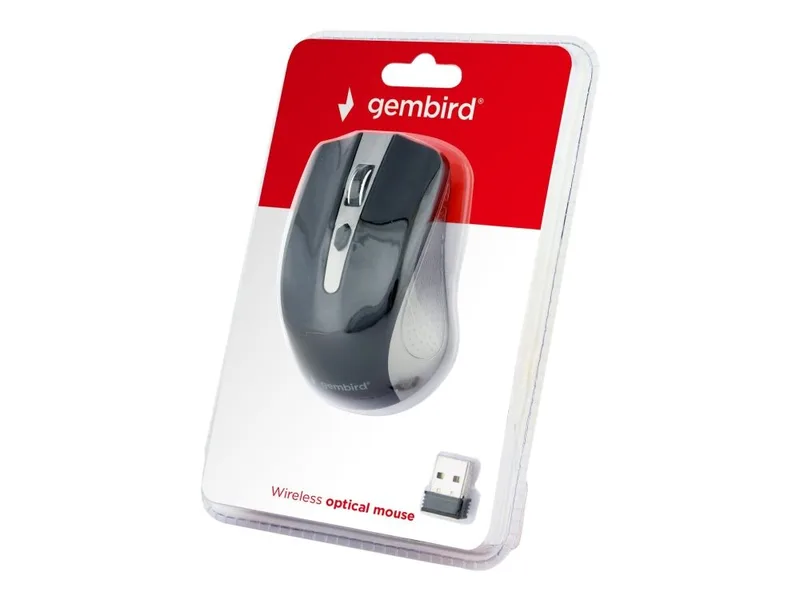 Gembird MUSW-4B-04-GB trådlös mus, svart och rymdgrå