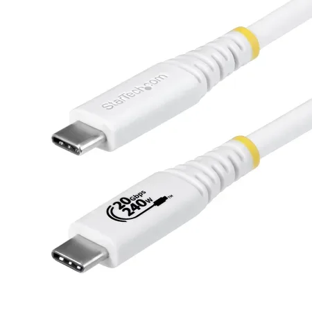 StarTech.com CC2M20GUSB4TPW USB-kabel USB4 Gen 2x2 2 m USB C, vit