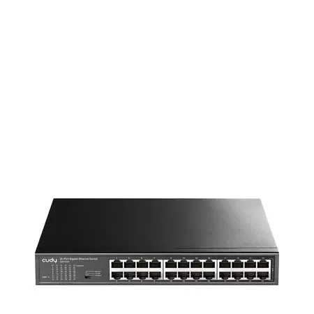 Cudy GS1024 nätverksswitch, Gigabit Ethernet, 24 portar, svart