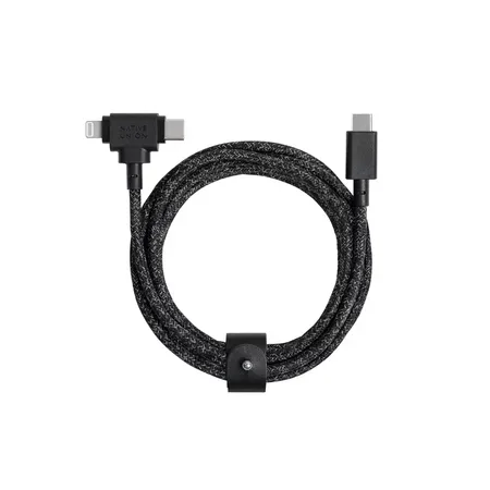 Native Union Belt Cable Duo USB-kabel 1,5 m USB C USB C/Lightning Sort