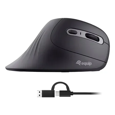 Equip 245119 mus för högerhand, USB Type-A + USB Type-C, optisk, 7200 dpi