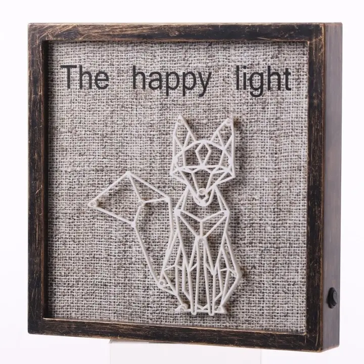The Happy Light LED-tavla med belysning, räv
