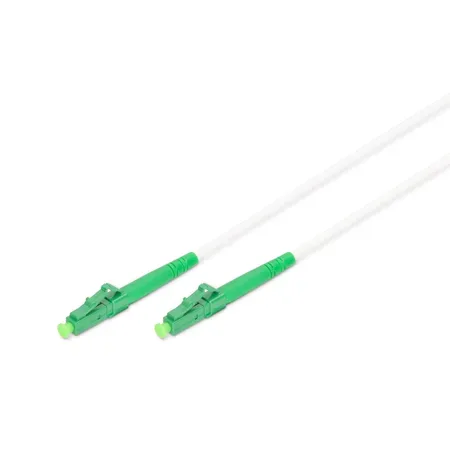 Digitus DK-2933A-10-LCA-SX Fiberoptik LWL, Glasfiber Anslutningskabel 10 m Vit, Grön, Mintgrön, Mörkgrön (sidenmatt) [1x LC APC-kontakt