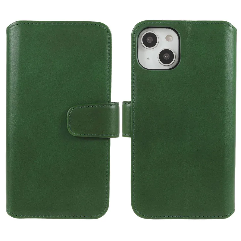 iPhone 14 Plus Fodral Essential Leather Juniper Green