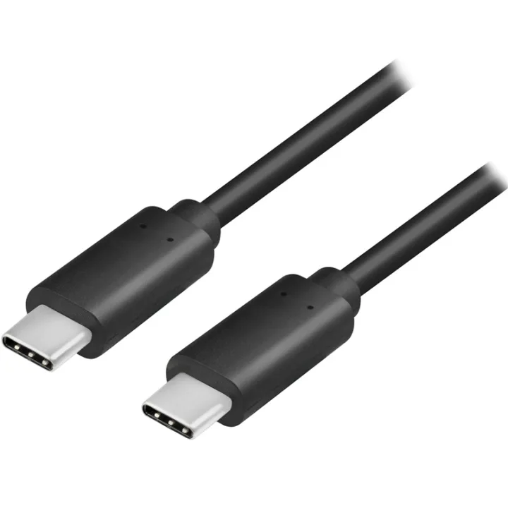 LogiLink USB-C till USB-C Kabel 4K/60Hz 100W 1m Svart
