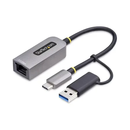 StarTech.com 2,5GbE USB-C till Ethernet-adapter med USB-A-konverterare