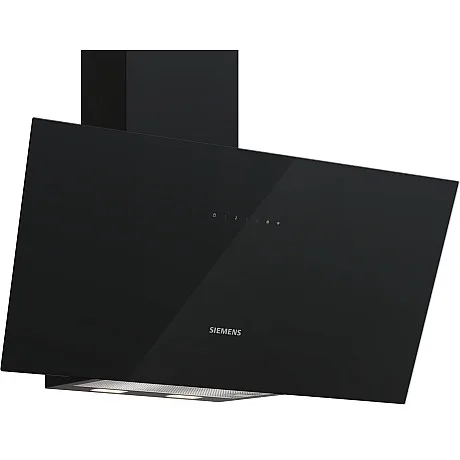 Siemens iQ500 LC87KCN61 köksfläkt, svart glas, 80 cm