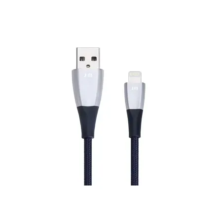 JustMobile ZinCable Lightning till USB A, 1,5 m, silver