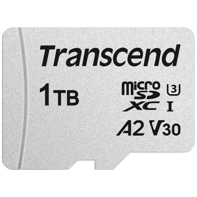Transcend TS1TUSD300S-A microSD-Kort Box 1 TB UHS-I, Class 10, v30 Video Speed Class, A1 Application Performance Class, A2 Application Performance Class inkl.