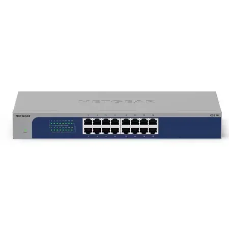 NETGEAR GS516 - v3 ohanterad switch, 16 portar