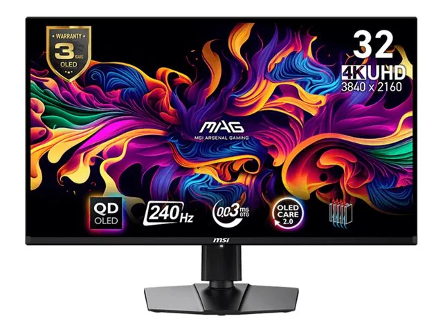 MSI MAG 321UPX QD-OLED skärm, 31,5 tum, 4K