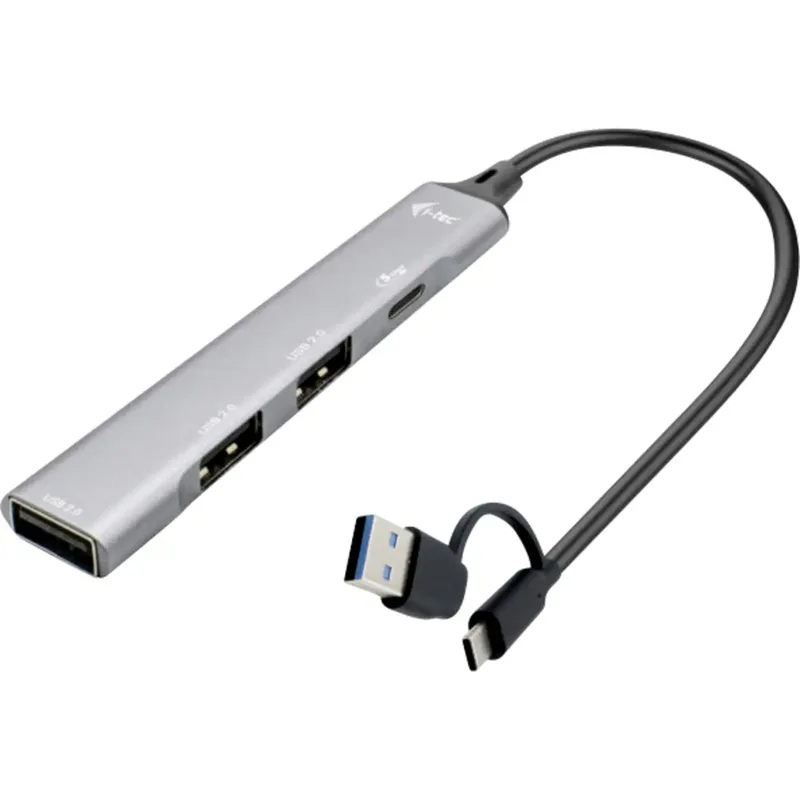 i-Tec metallhubb USB-C/USB-A, 1 x USB 3.0 + 3 x USB 2.0