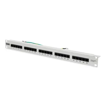 Digitus Cat 3 ISDN-patchpanel 1U, 25 portar