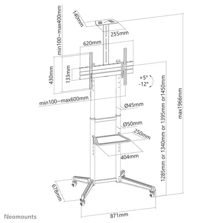 Neomounts FL50-550BL1 vagn