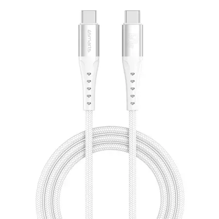 4smarts USB-C-kabel PrimeCord 60 W 1,5 m, vit