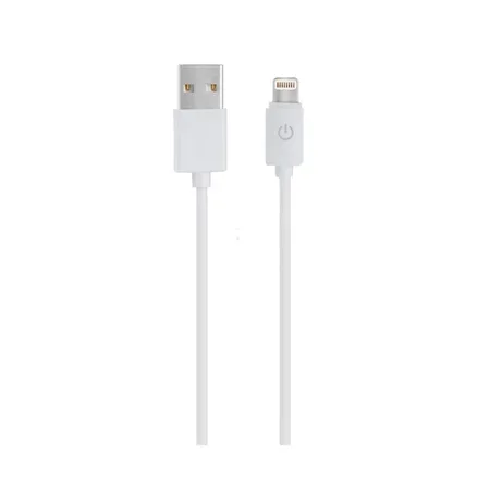 RealPower 255649 Lightning-kabel, 1 m, vit