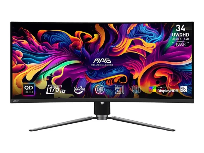 MSI MAG 341CQPDE QD-OLED böjd gamingskärm 34 tum