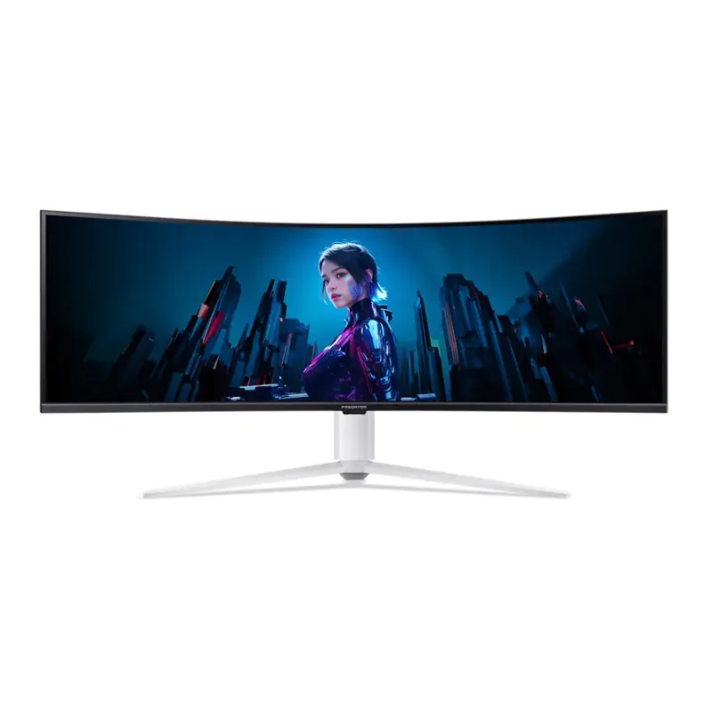 Acer Predator Z Z57A OLED-spelskärm 57,1 tum, 7680 x 2160, 120 Hz, vit